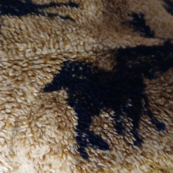 Mazmania Horse Fleece Jacket Sz L Sherpa Western Cowgirl - Picture 15 of 15